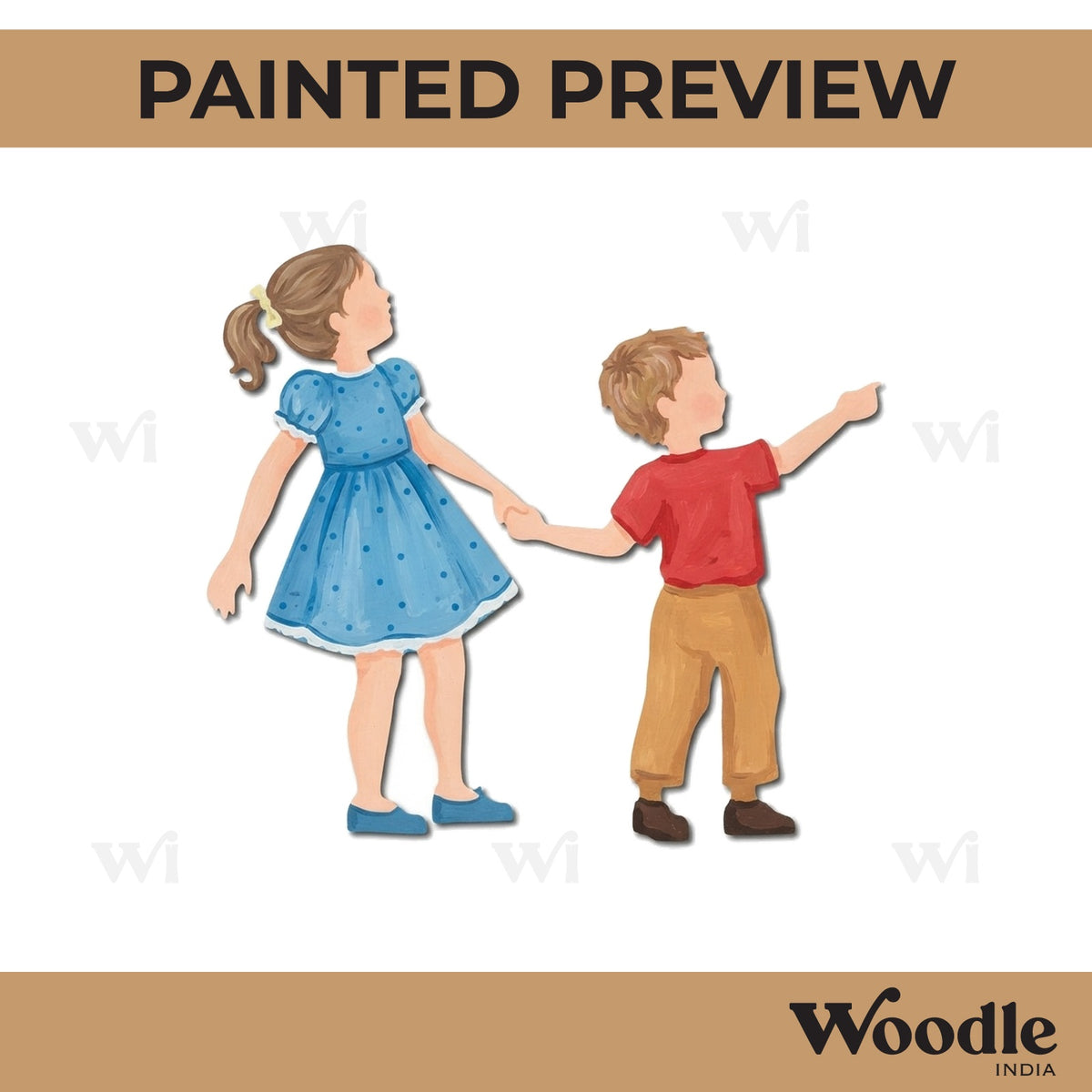 Girl And Boy Cutout MDF Design 2