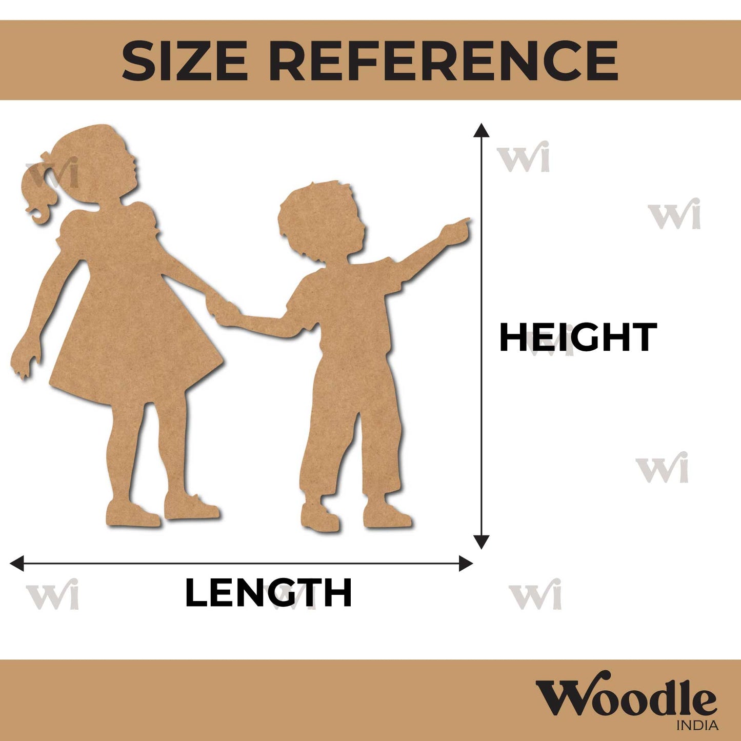 Girl And Boy Cutout MDF Design 2