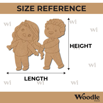 Girl And Boy Fighting Pre Marked MDF Design 2