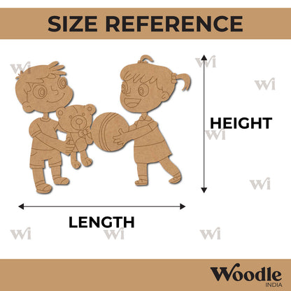 Girl And Boy Kids Pre Marked MDF Design 1