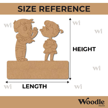 Girl And Boy Nameplate Pre Marked MDF Design 2