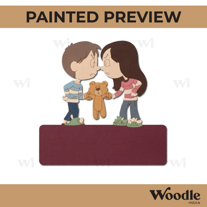 Girl And Boy Nameplate Pre Marked MDF Design 4