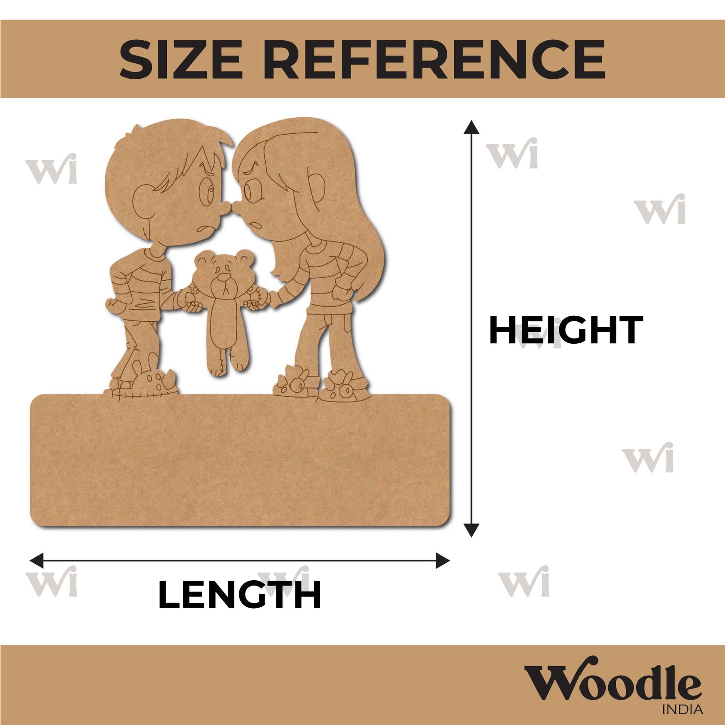 Girl And Boy Nameplate Pre Marked MDF Design 4