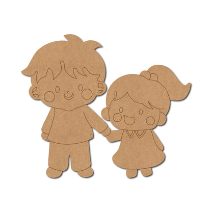 Girl And Boy Pre Marked MDF Design 2