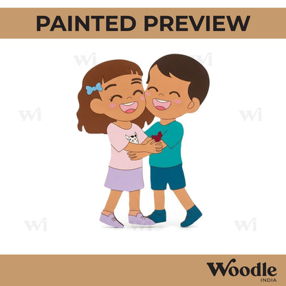 Girl And Boy Pre Marked MDF Design 3