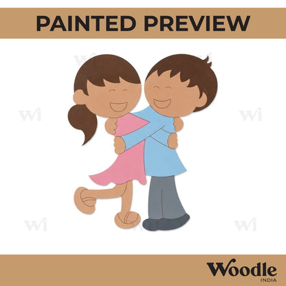 Girl And Boy Pre Marked MDF Design 4