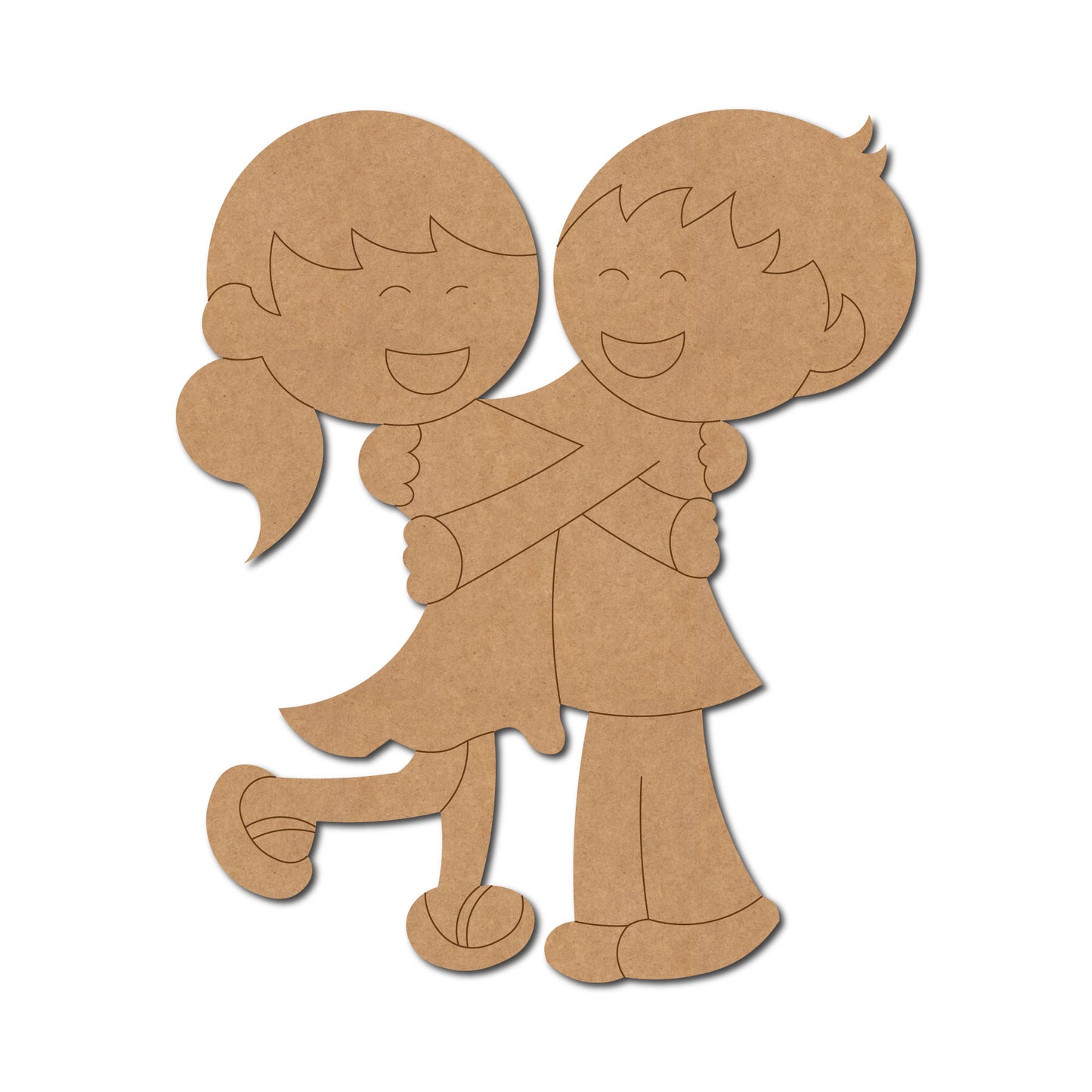 Girl And Boy Pre Marked MDF Design 4