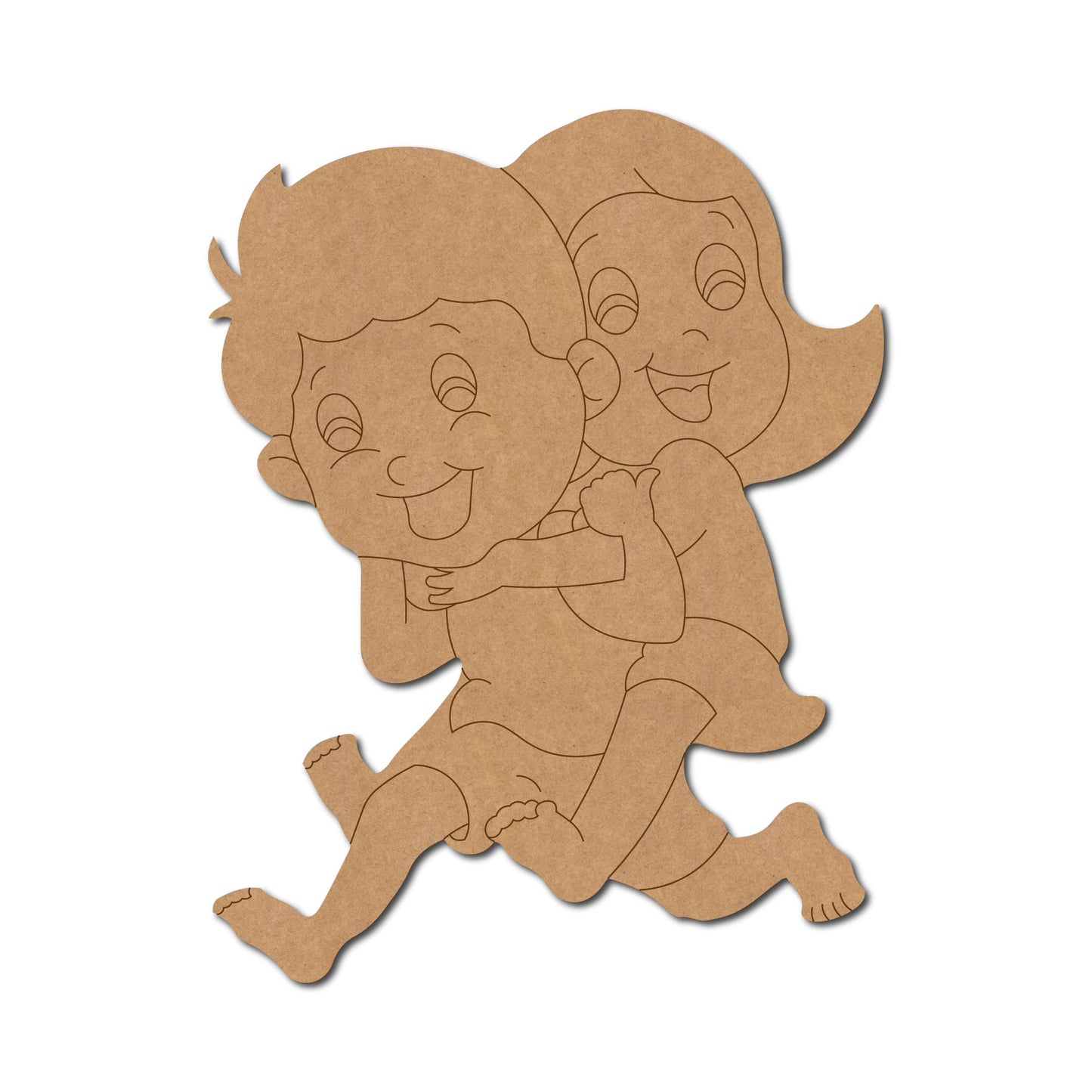 Girl And Boy Pre Marked MDF Design 5