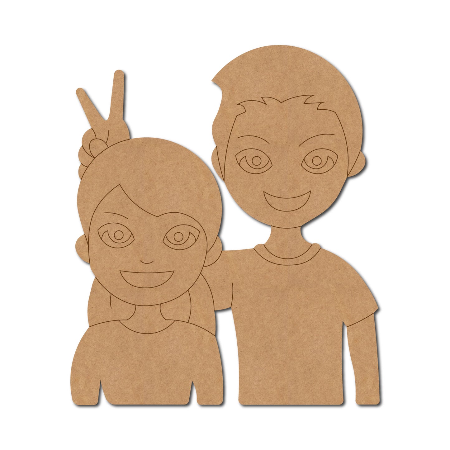 Girl And Boy Pre Marked MDF Design 6