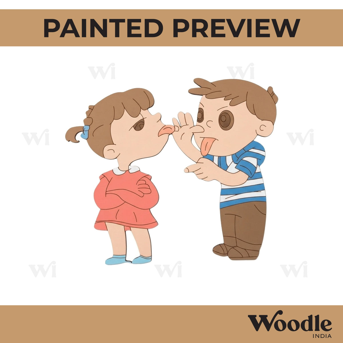 Girl And Boy Pre Marked MDF Design 9