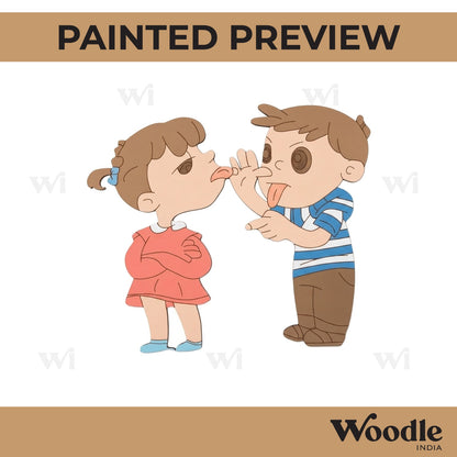 Girl And Boy Pre Marked MDF Design 9