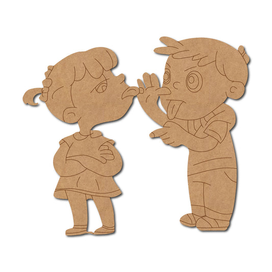 Girl And Boy Pre Marked MDF Design 9