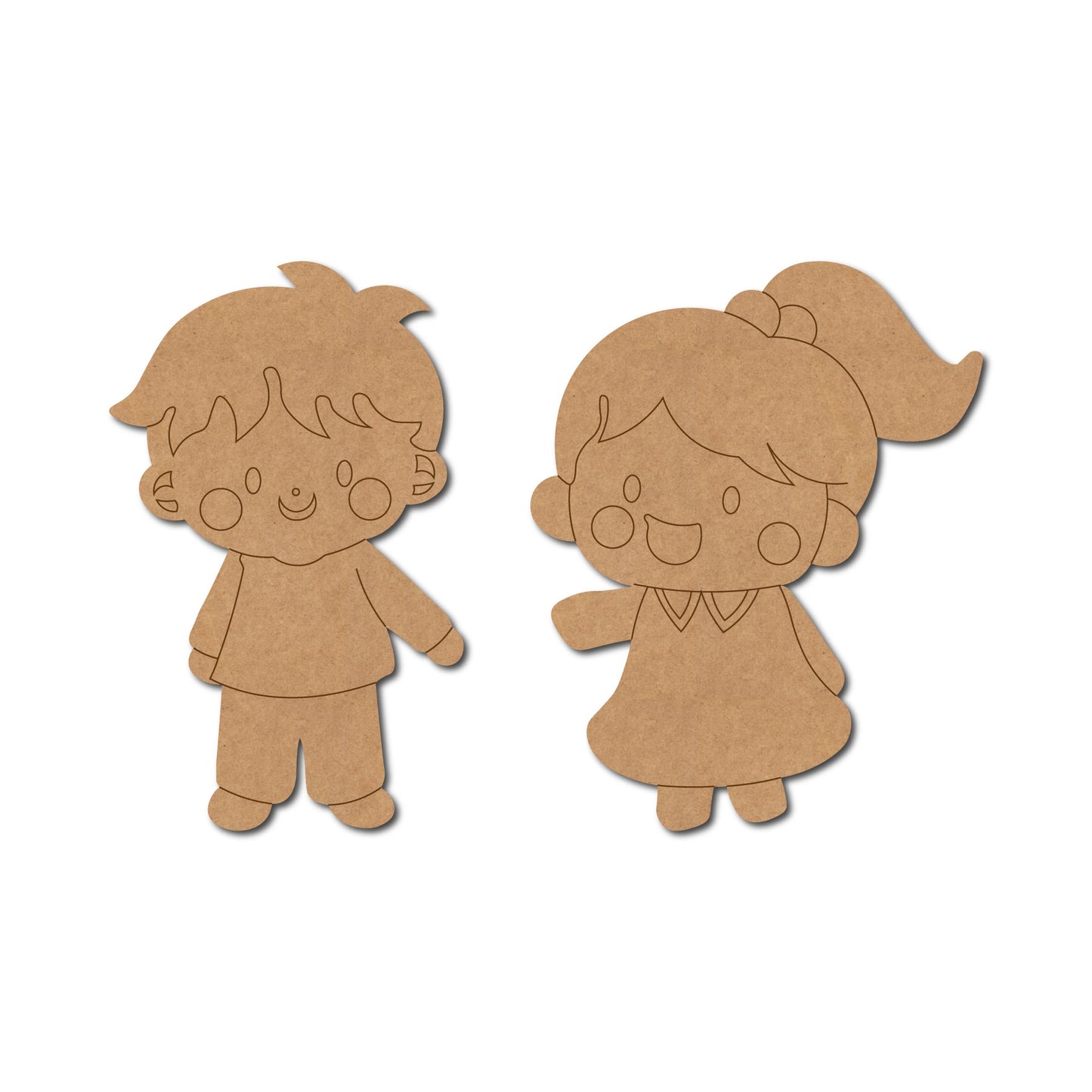 Girl And Boy Set Pre Marked MDF Design 3