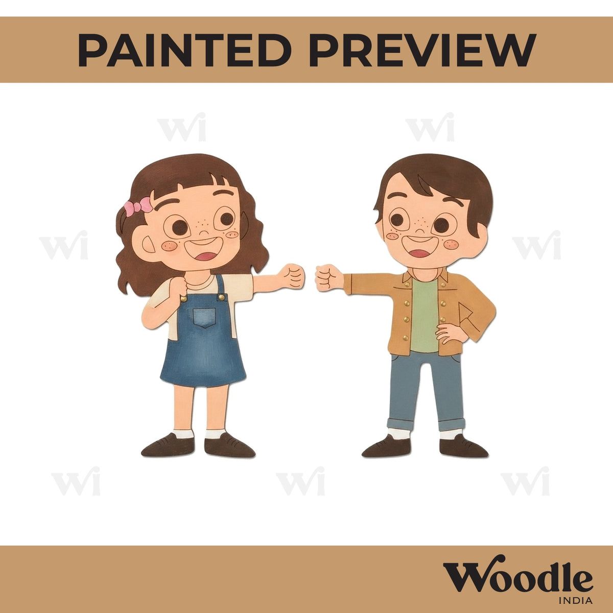 Girl And Boy Set Pre Marked MDF Design 5