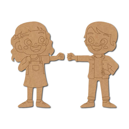 Girl And Boy Set Pre Marked MDF Design 5