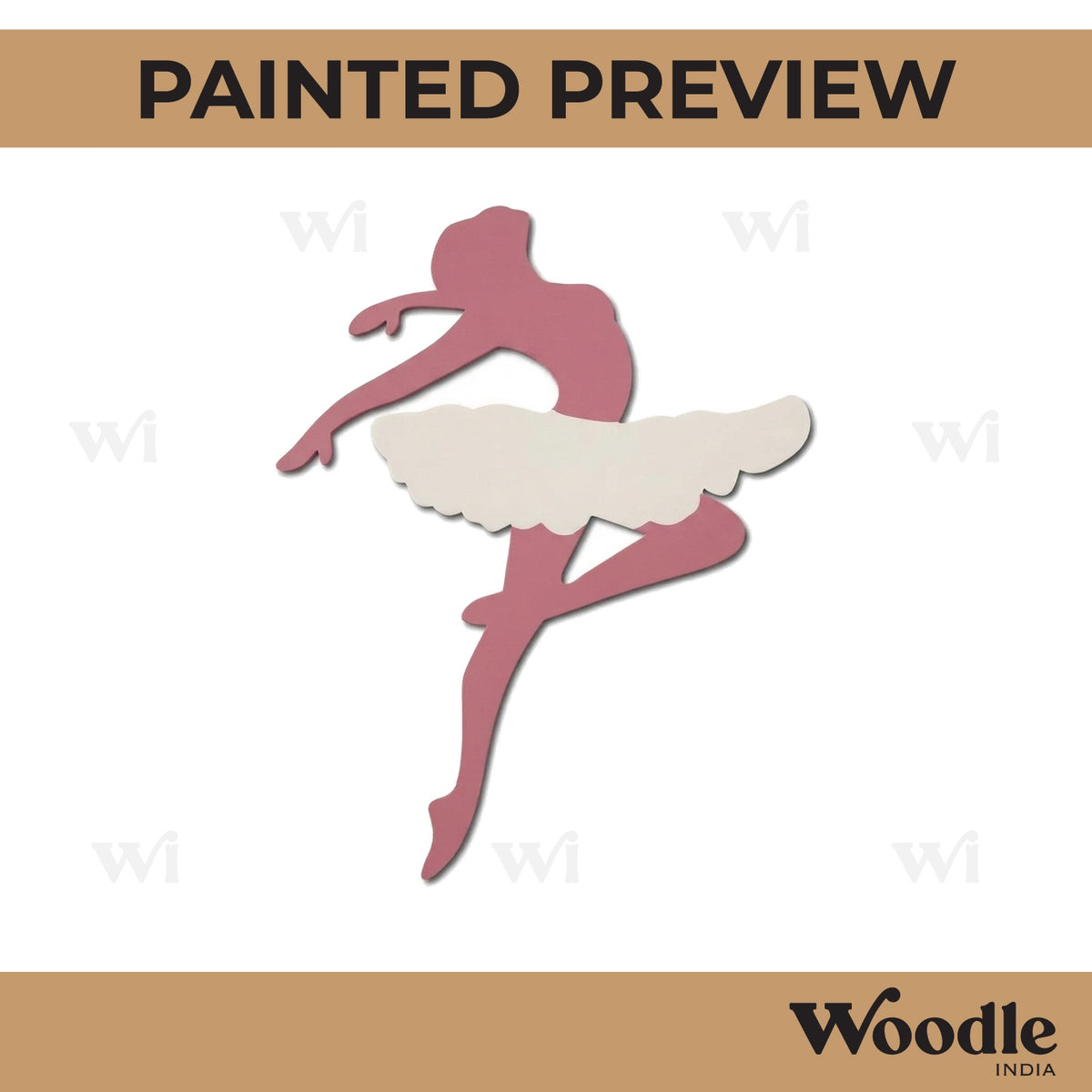 Girl Ballet Dnacer Cutout MDF Design 1