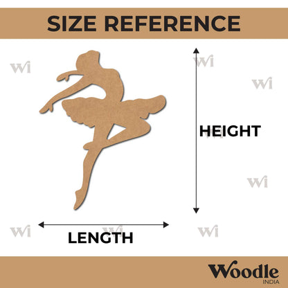 Girl Ballet Dnacer Cutout MDF Design 1