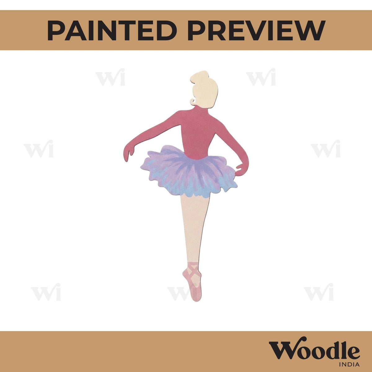Girl Ballet Dnacer Cutout MDF Design 2
