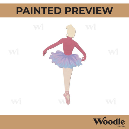 Girl Ballet Dnacer Cutout MDF Design 2