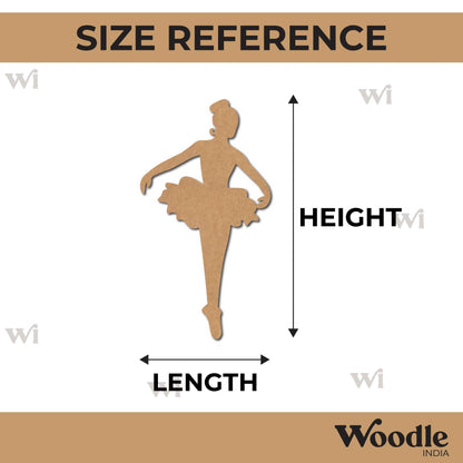 Girl Ballet Dnacer Cutout MDF Design 2