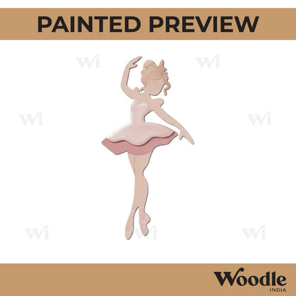 Girl Ballet Dnacer Cutout MDF Design 3