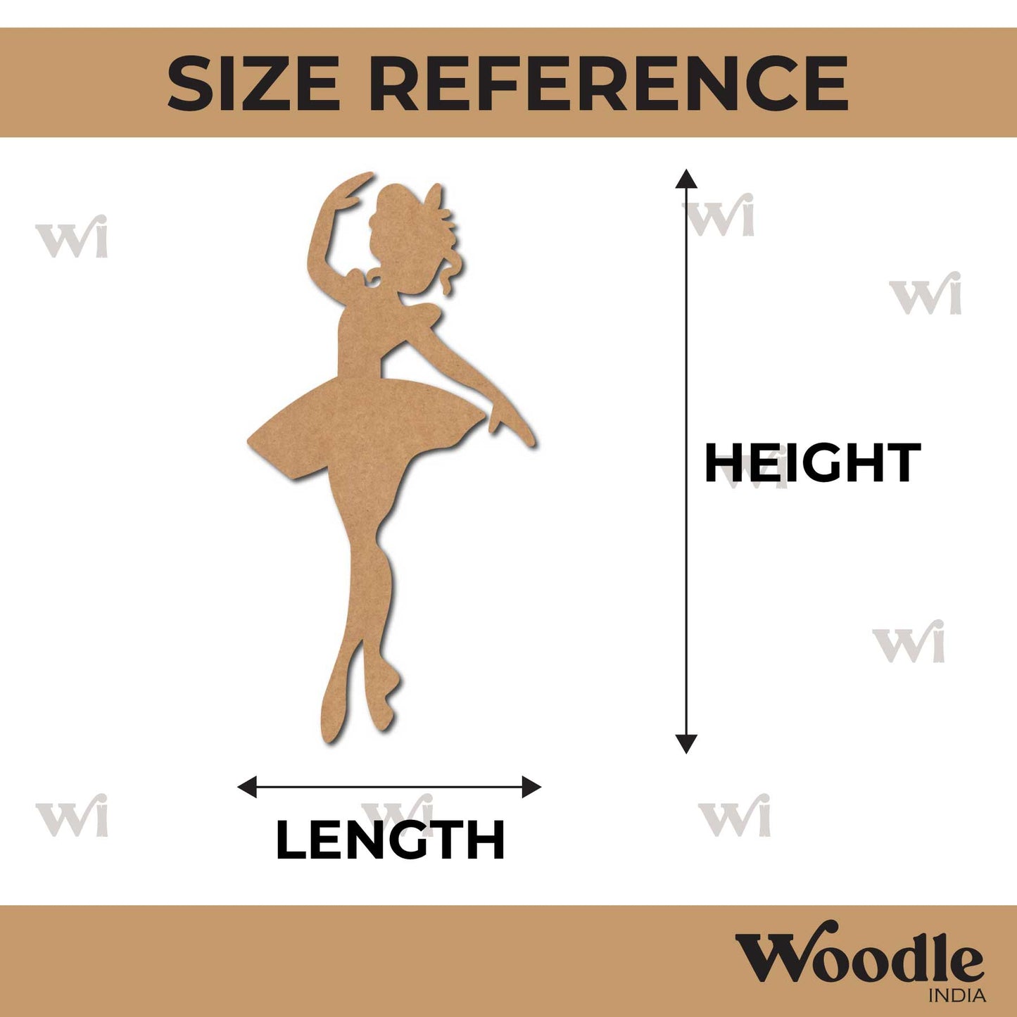 Girl Ballet Dnacer Cutout MDF Design 3