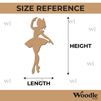 Girl Ballet Dnacer Cutout MDF Design 3
