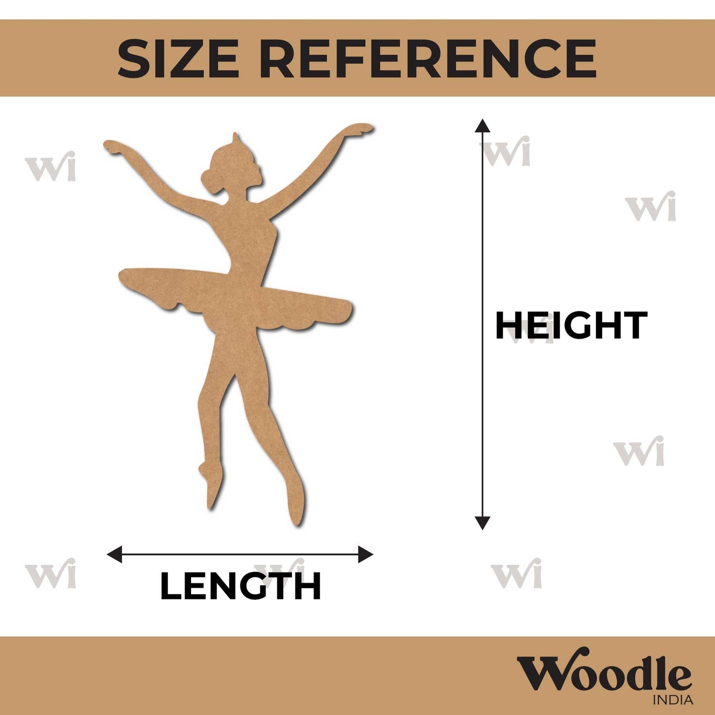 Girl Ballet Dancer Cutout MDF Design 4