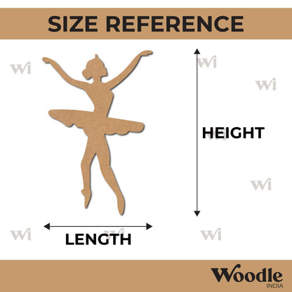 Girl Ballet Dancer Cutout MDF Design 4