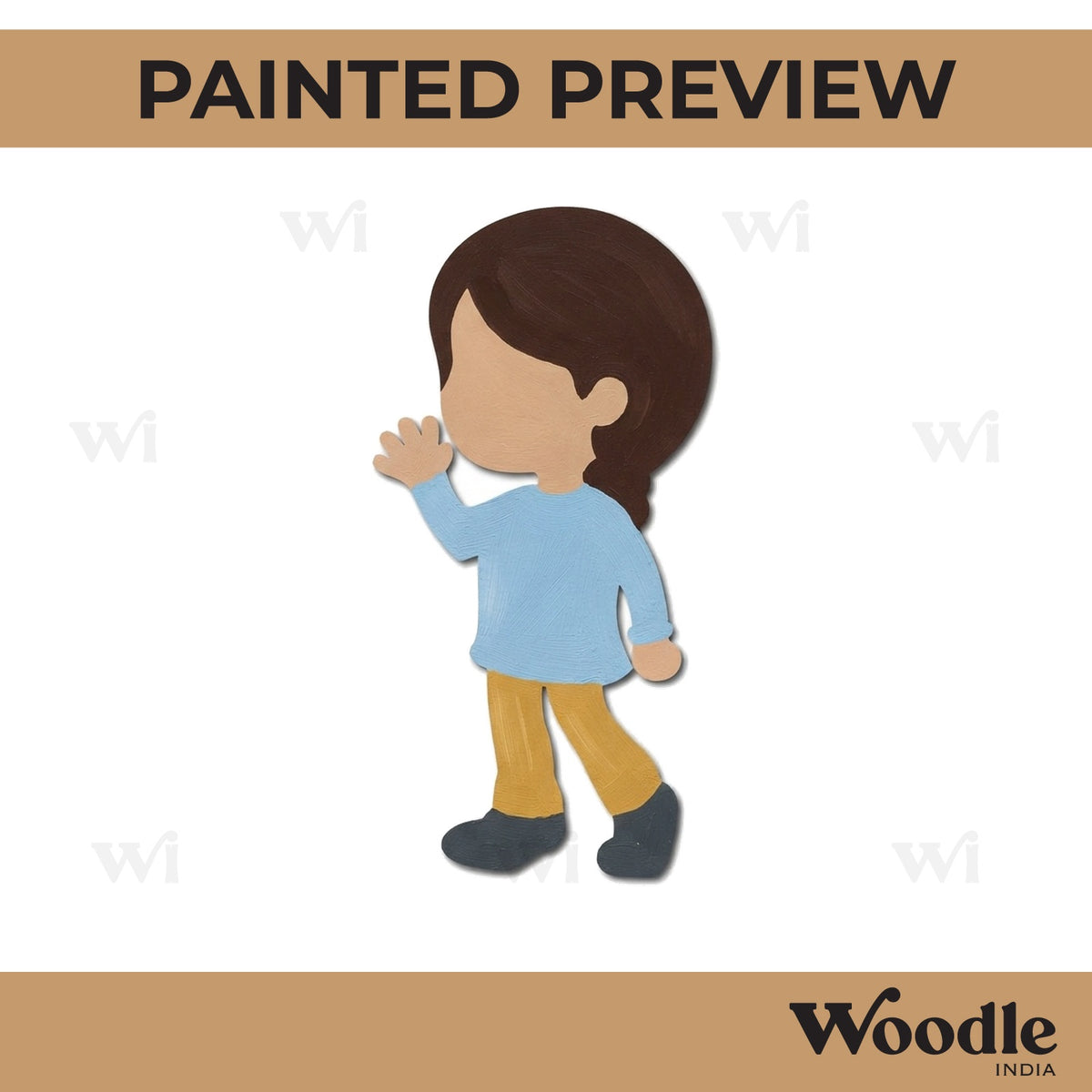 Girl Cutout MDF Design 2