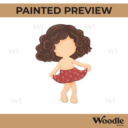 Girl Cutout MDF Design 9
