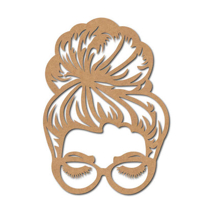 Girl Half Face Cutout MDF Design 1