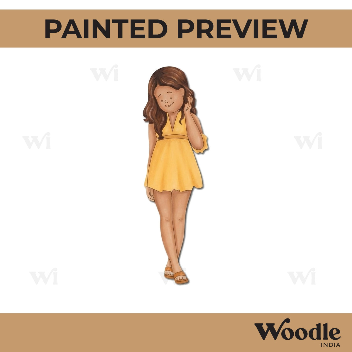 Girl In Kurti Pre Marked MDF Design 1
