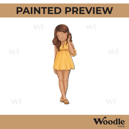 Girl In Kurti Pre Marked MDF Design 1