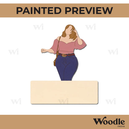 Girl Nameplate Pre Marked MDF Design 1