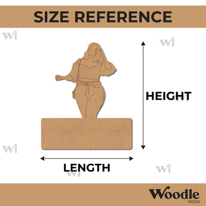 Girl Nameplate Pre Marked MDF Design 1