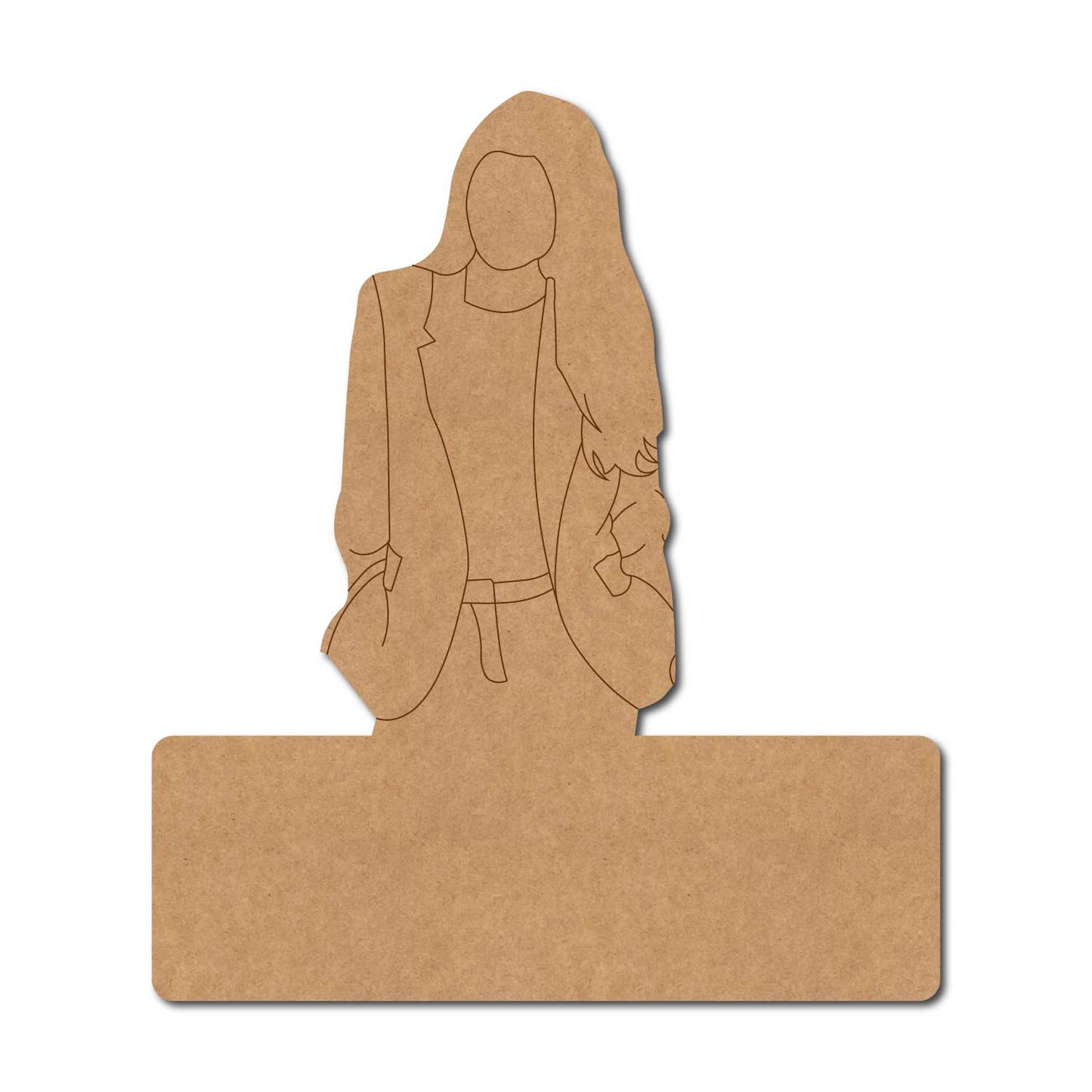 Girl Nameplate Pre Marked MDF Design 2
