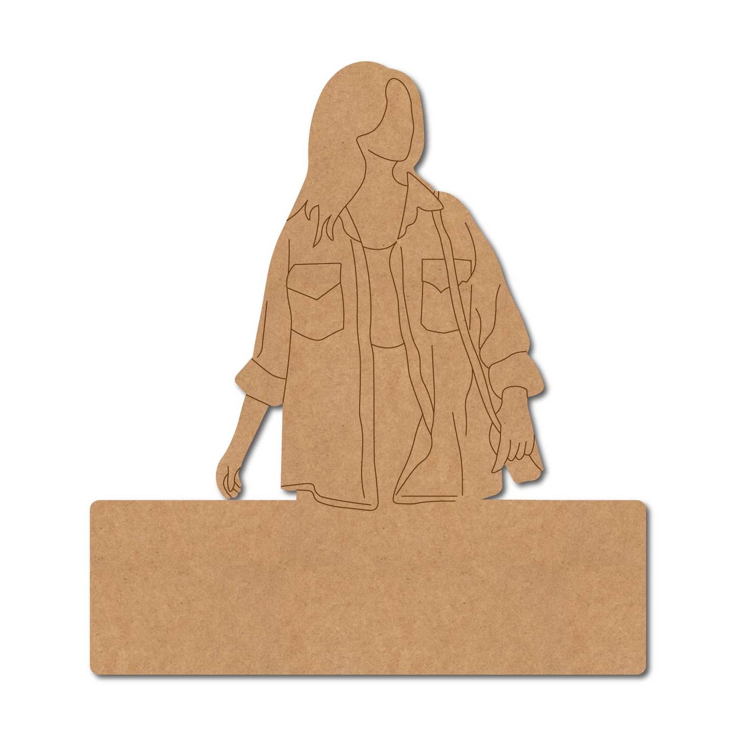 Girl Nameplate Pre Marked MDF Design 5