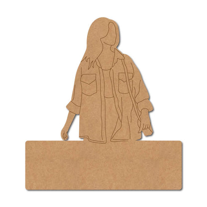 Girl Nameplate Pre Marked MDF Design 5