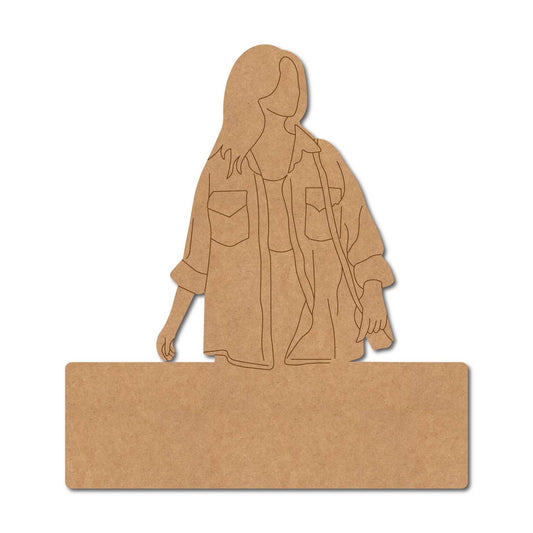 Girl Nameplate Pre Marked MDF Design 5