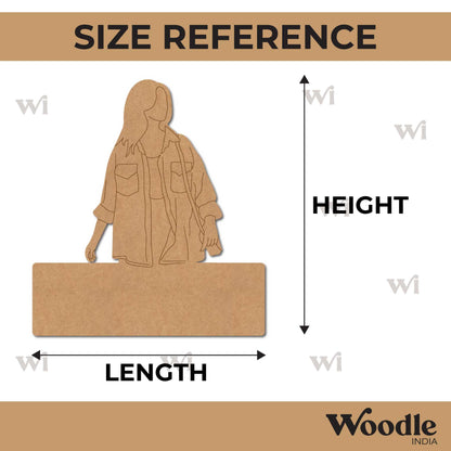 Girl Nameplate Pre Marked MDF Design 5