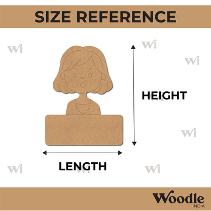 Girl Nameplate Pre Marked MDF Design 6