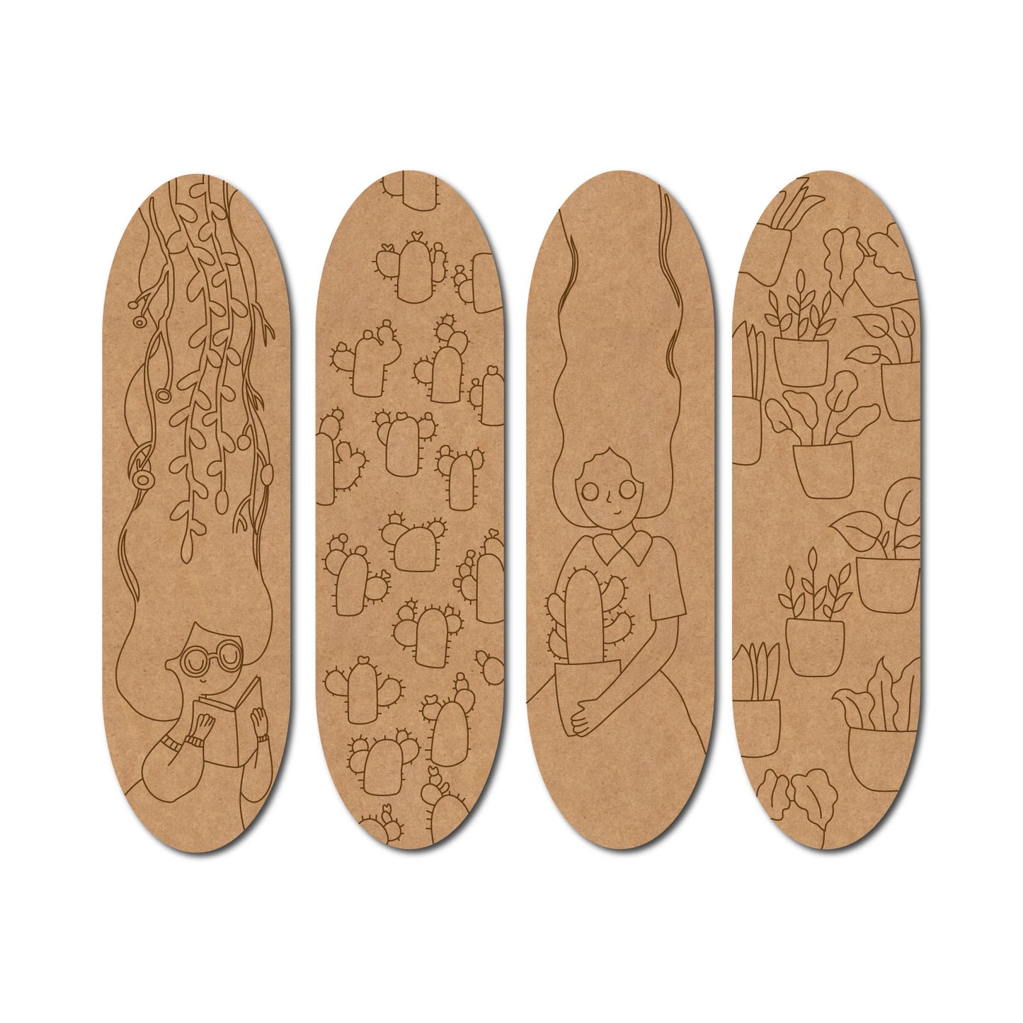 Girl Oval Set Pre Marked MDF Design 2