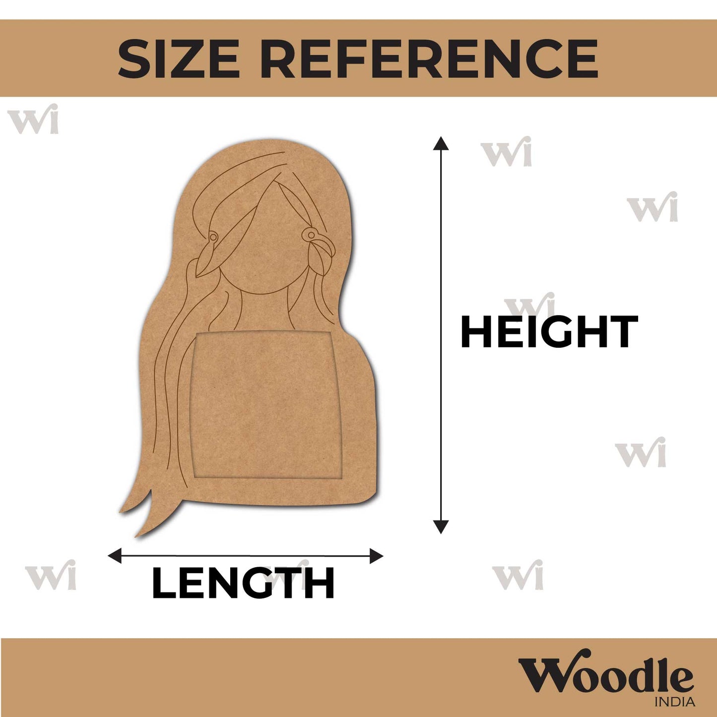 Girl Pre Marked Frame MDF Design 1