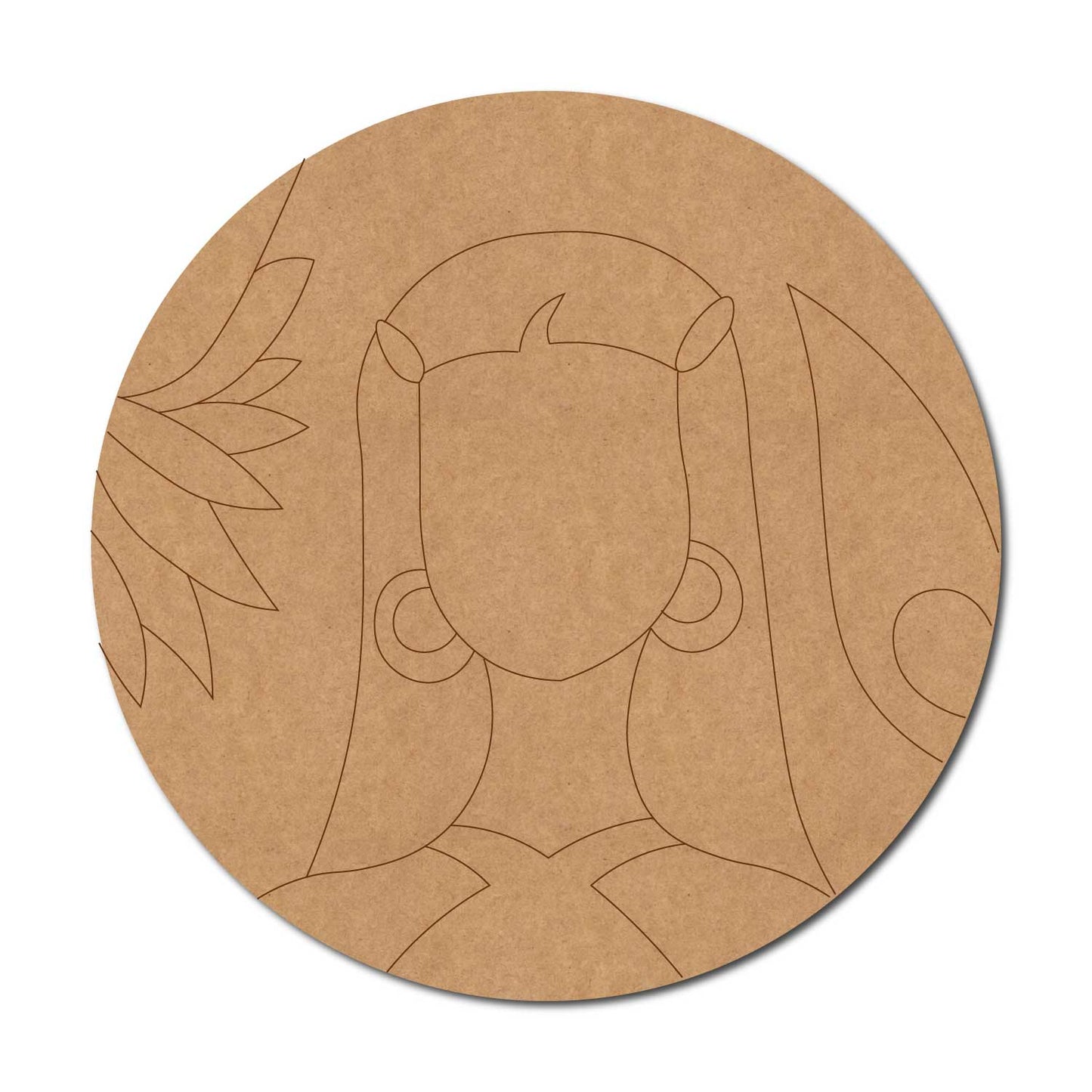 Girl Pre Marked Round MDF Design 2
