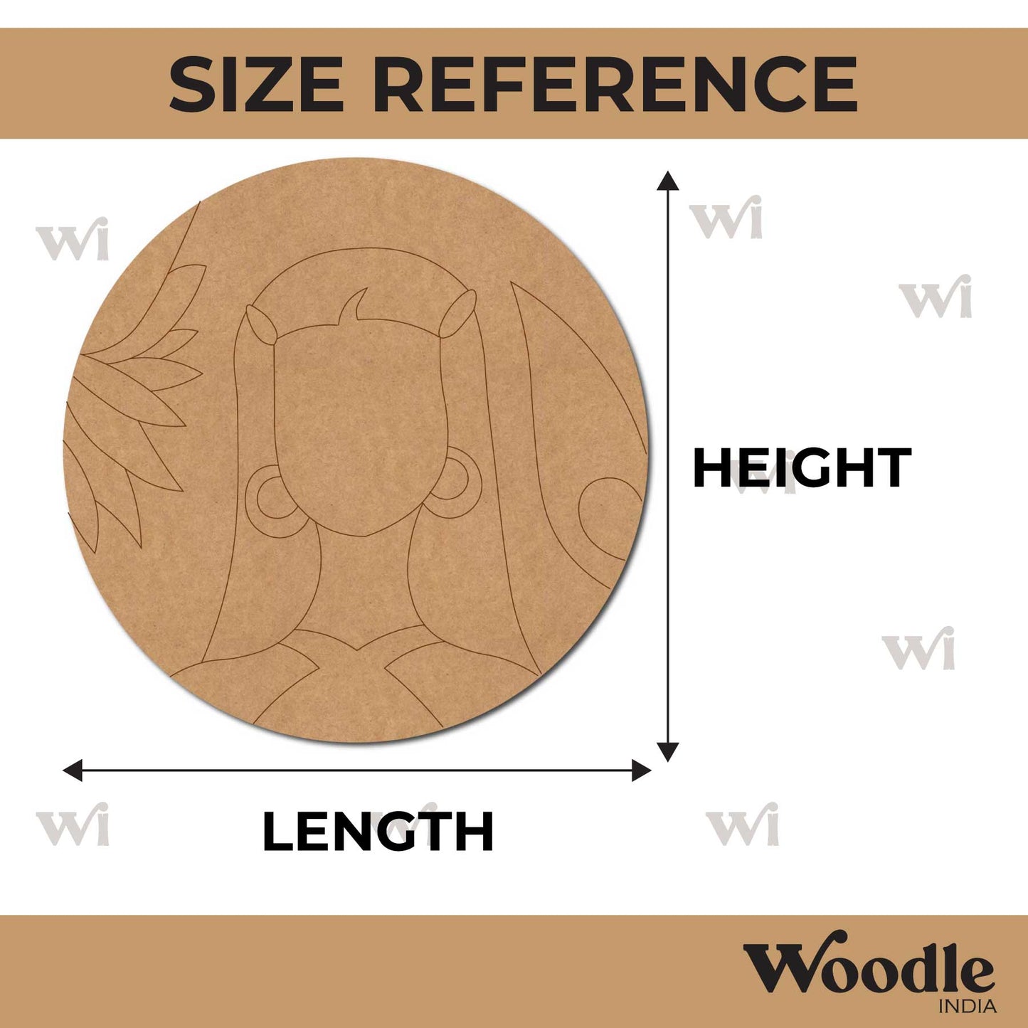 Girl Pre Marked Round MDF Design 2