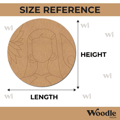 Girl Pre Marked Round MDF Design 2