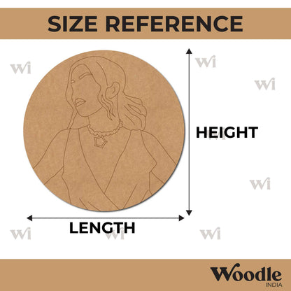 Girl Pre Marked Round MDF Design 3