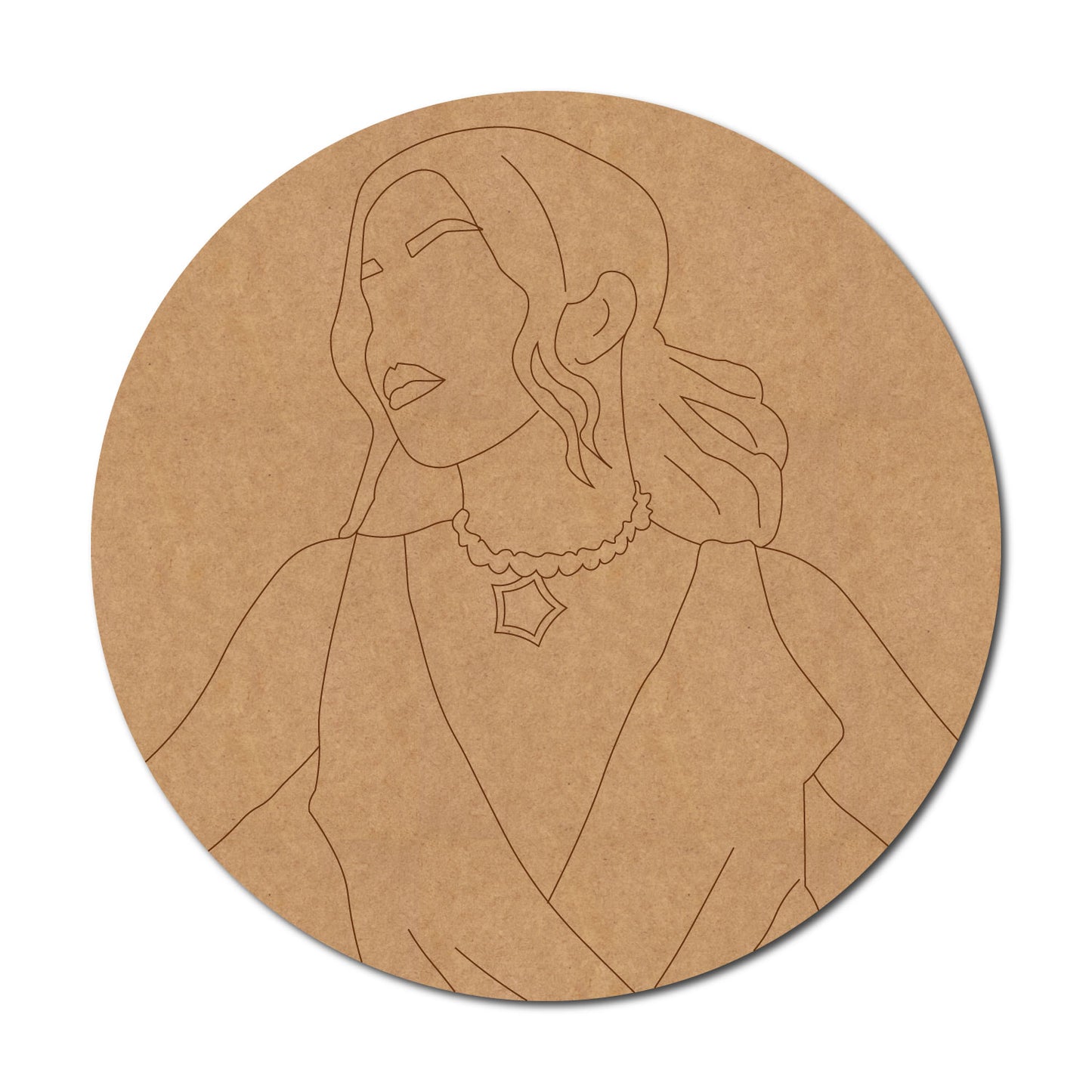 Girl Pre Marked Round MDF Design 3