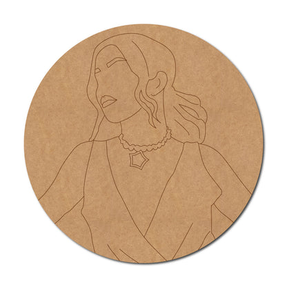 Girl Pre Marked Round MDF Design 3